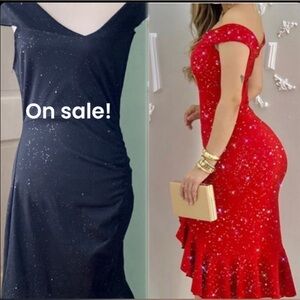 New women’s BLACK off shoulders dress, size L